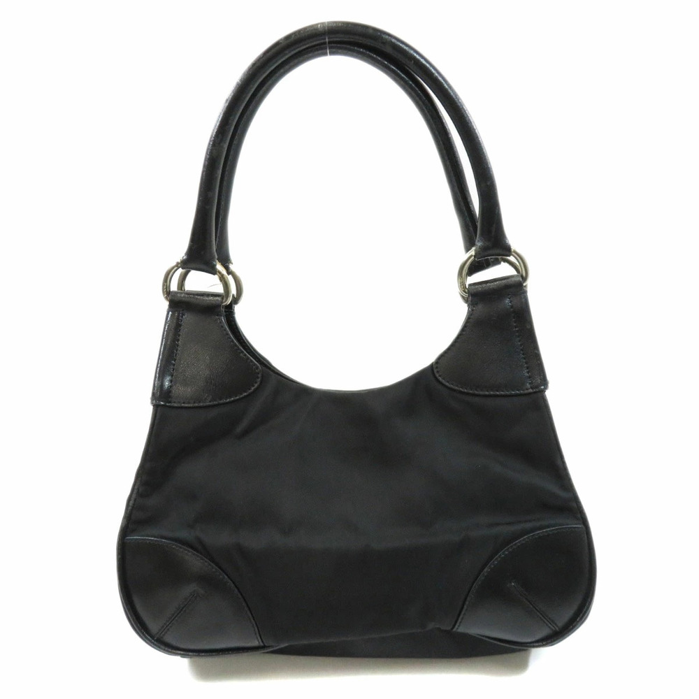 Prada Tessuto shoulder bag leather trim Black - Picture 2 of 11